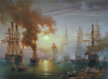  Batalla Lienzo - Flota rusa del Mar Negro después de la batalla de Synope 1853